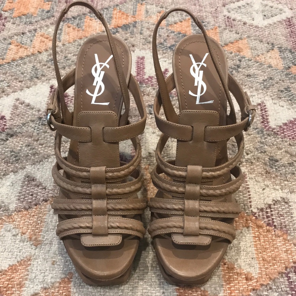 YSL platform sandals